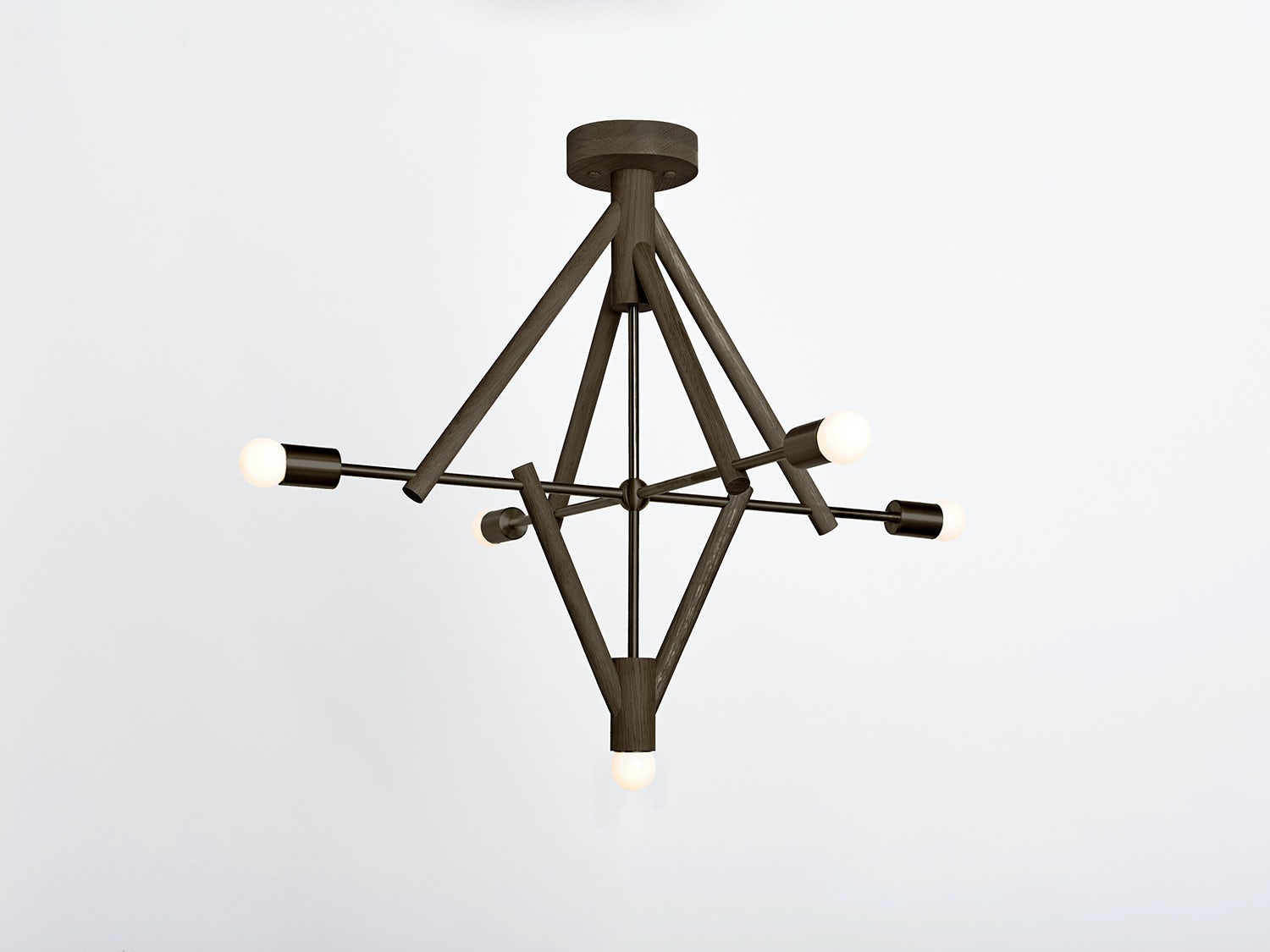 gallery image for Lodge-Chandelier-Five_Oxidized_White_On