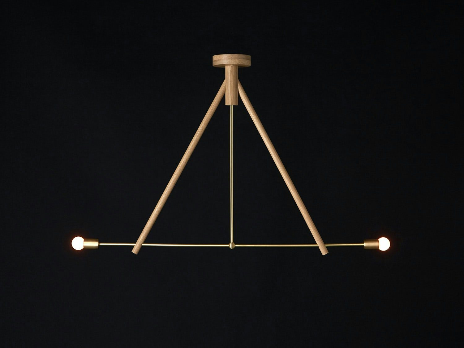 gallery image for Chandelier-Two-Natural-Black