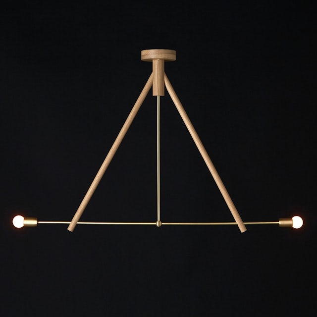 gallery image for Chandelier-Two-Natural-Black
