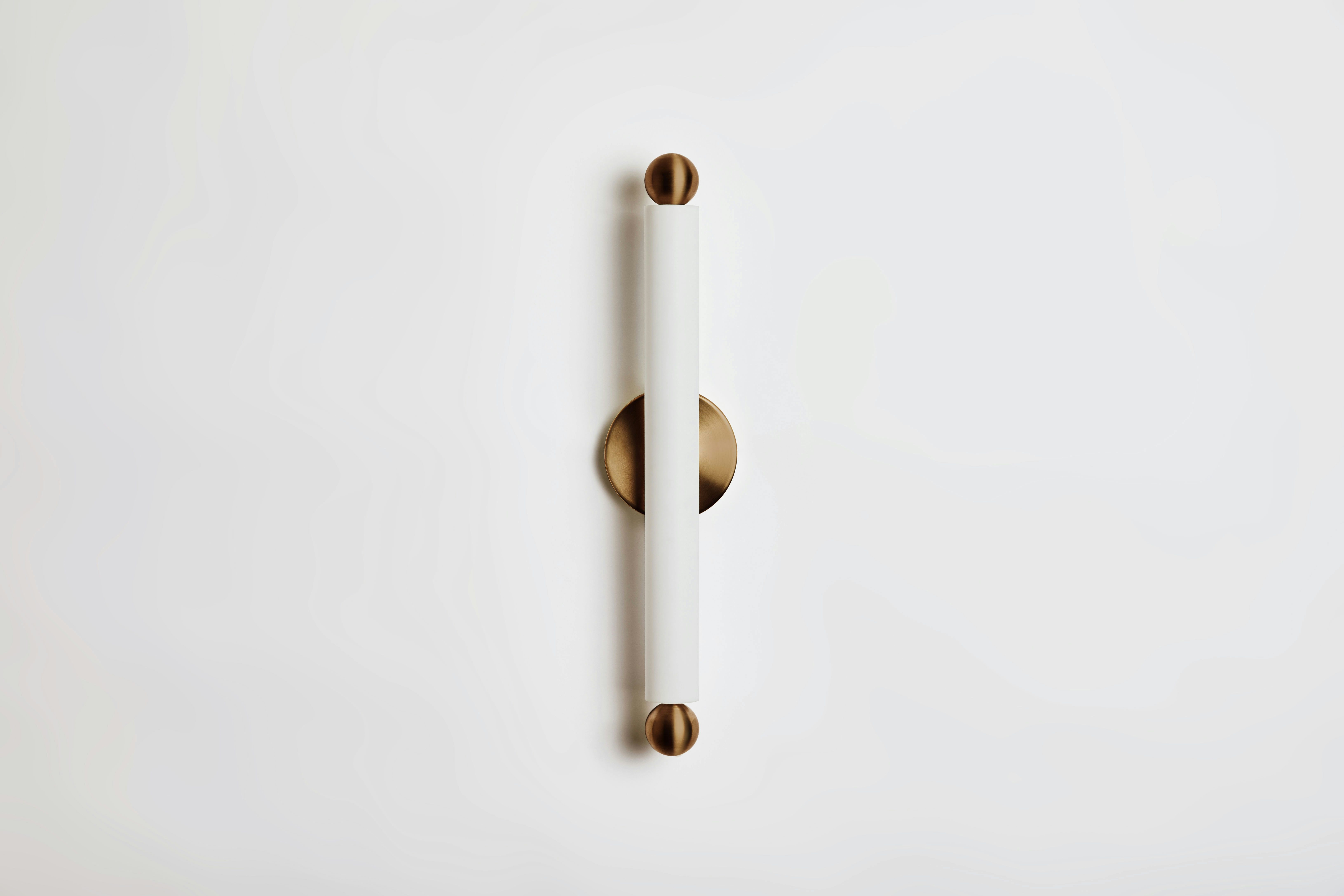 gallery image for Tube_Sconce_Medium_Lost_Brass