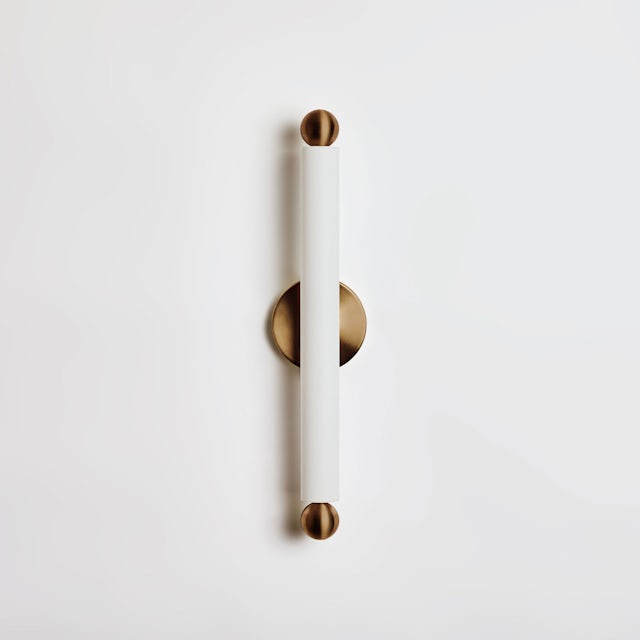 gallery image for Tube_Sconce_Medium_Lost_Brass