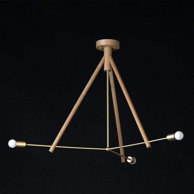 gallery image for Chandlier-Three-Natural-Black