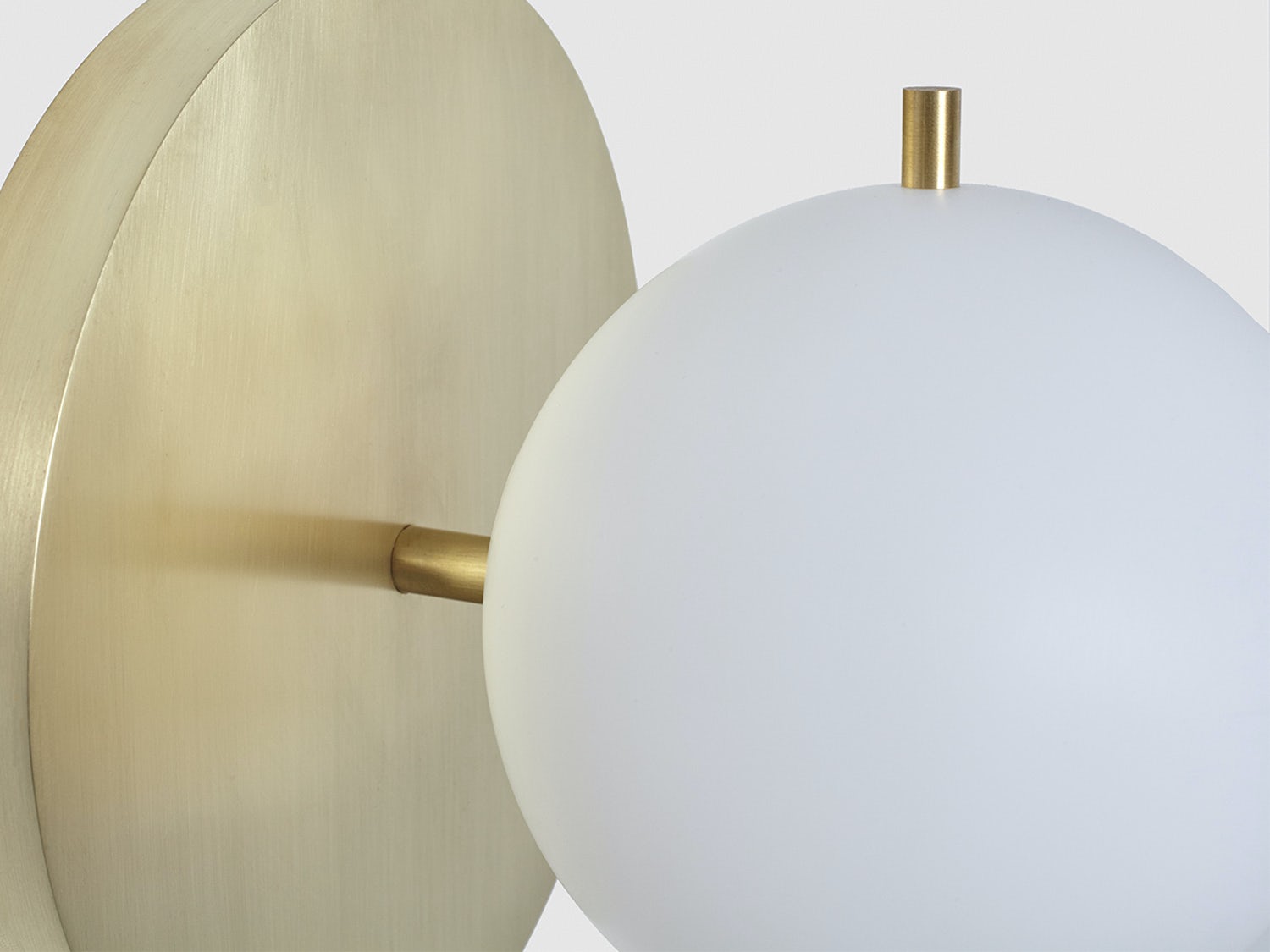 gallery image for Signal-Sconce_Hewn-Brass_Globe-Detail